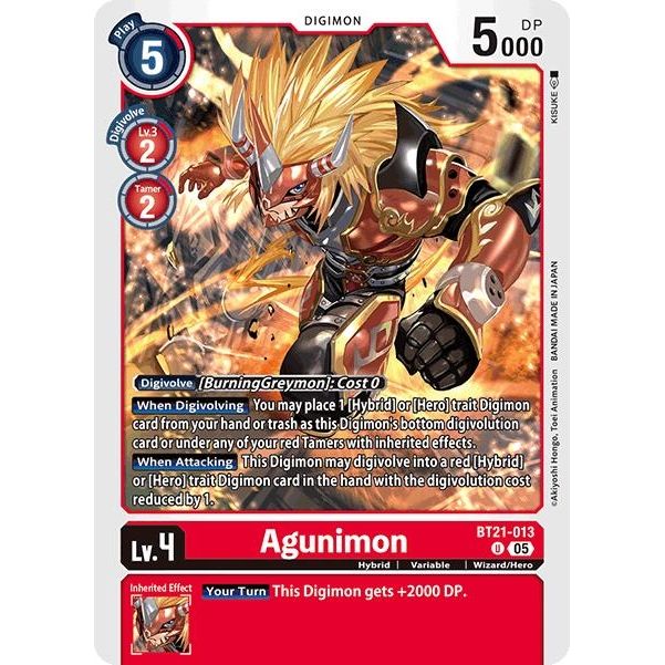 Image for Agunimon (BT21-013 U) (BT21) - Digimon Card Game