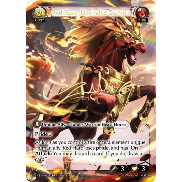 Image for Red Hare, Unrivaled Stallion (015) (EVP4) - Grand Archive TCG