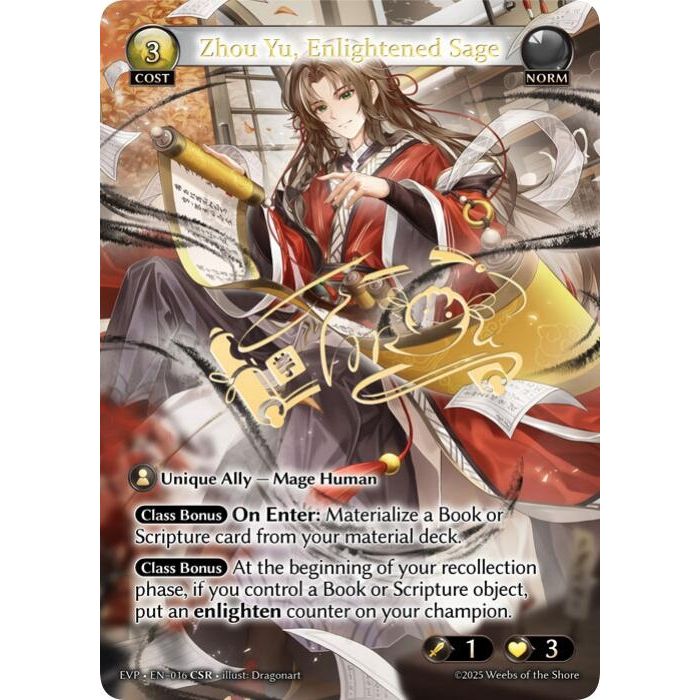 Image for Zhou Yu, Enlightened Sage (016) (EVP4) - Grand Archive TCG