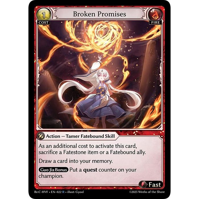 Image for Broken Promises (022) (HVNFV) - Grand Archive TCG