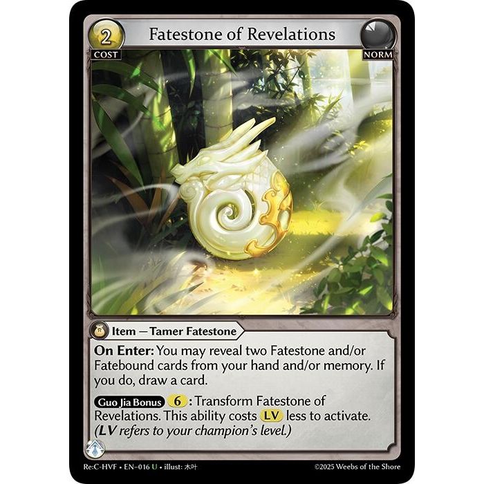 Image for Fatestone of Revelations (016) (HVNFV) - Grand Archive TCG