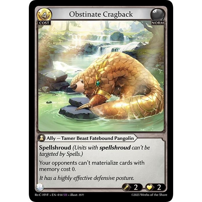 Image for Obstinate Cragback (014) (HVNFV) - Grand Archive TCG