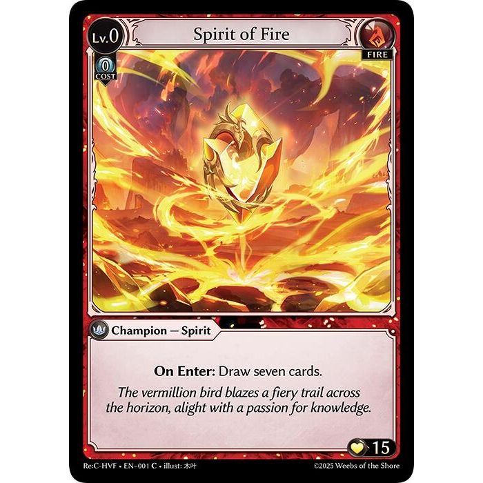 Image for Spirit of Fire (001) (HVNFV) - Grand Archive TCG