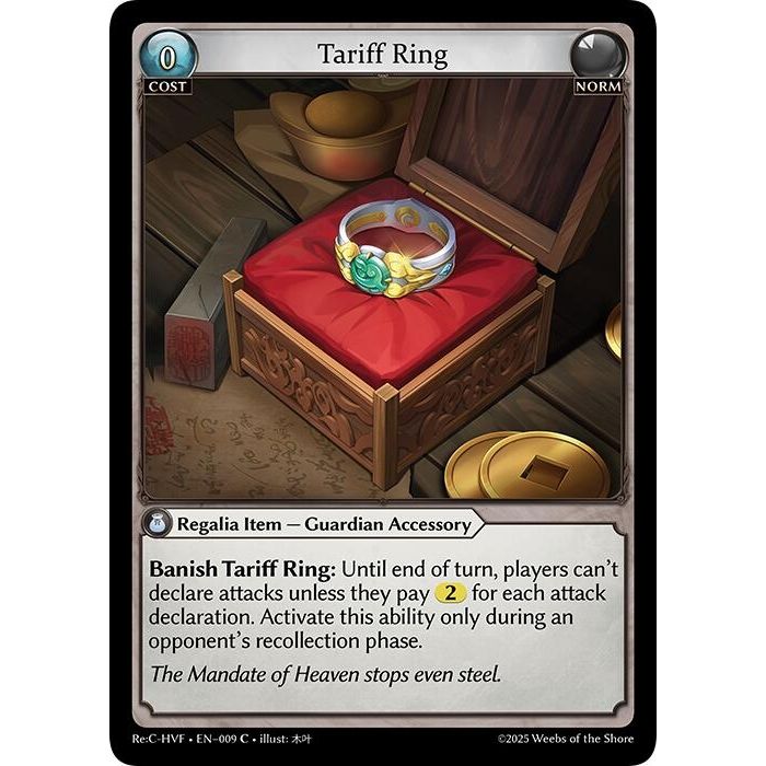 Image for Tariff Ring (009) (HVNFV) - Grand Archive TCG