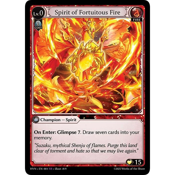 Image for Spirit of Fortuitous Fire (001) (HVN) - Grand Archive TCG