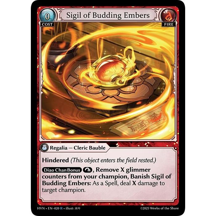 Image for Sigil of Budding Embers (020) (HVN) - Grand Archive TCG