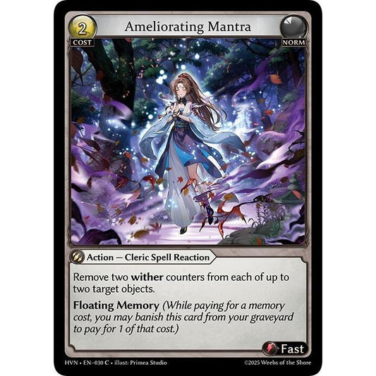 Image for Ameliorating Mantra (030) (HVN) - Grand Archive TCG