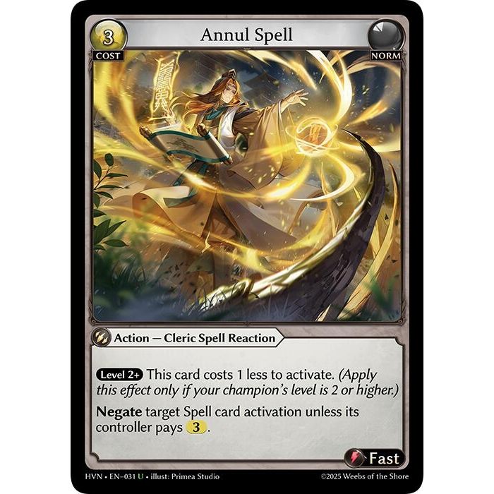 Image for Annul Spell (031) (HVN) - Grand Archive TCG