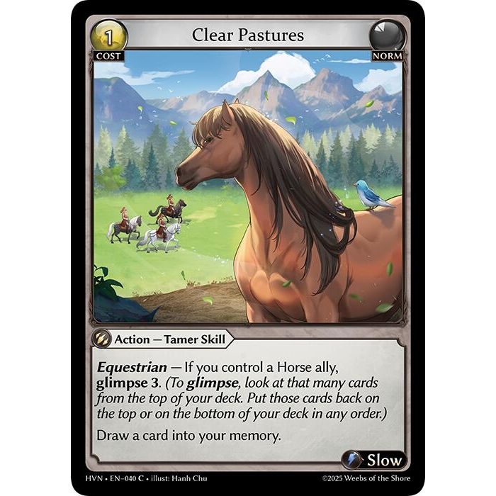 Image for Clear Pastures (040) (HVN) - Grand Archive TCG