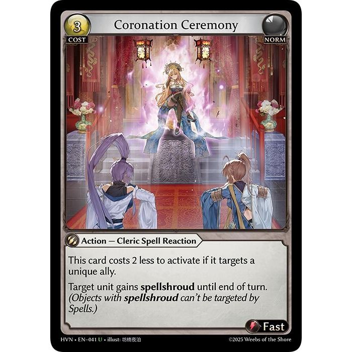 Image for Coronation Ceremony (041) (HVN) - Grand Archive TCG