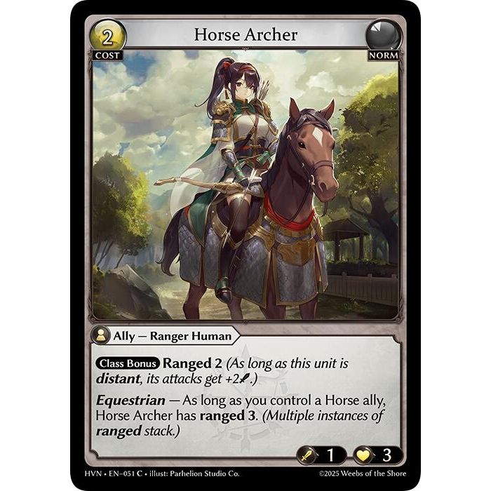 Image for Horse Archer (051) (HVN) - Grand Archive TCG