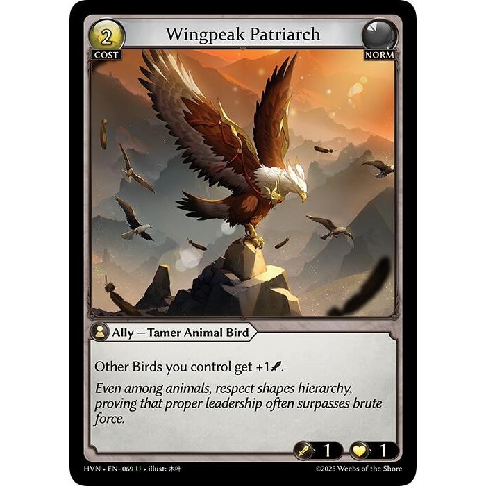 Image for Wingpeak Patriarch (069) (HVN) - Grand Archive TCG