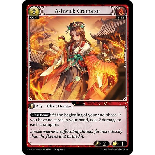 Image for Ashwick Cremator (074) (HVN) - Grand Archive TCG