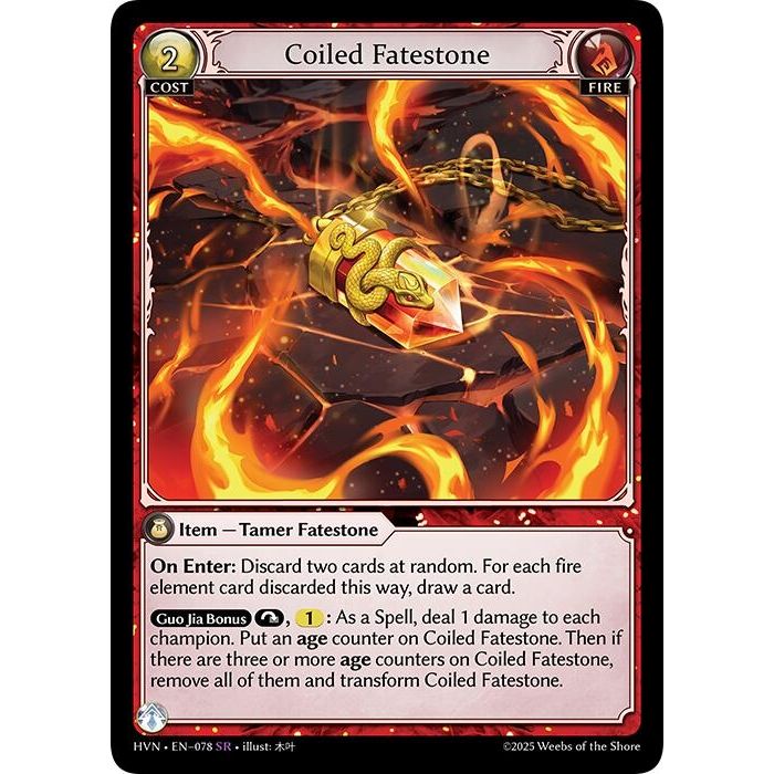 Image for Coiled Fatestone // Serpentine Judicator (078) (HVN) - Grand Archive TCG
