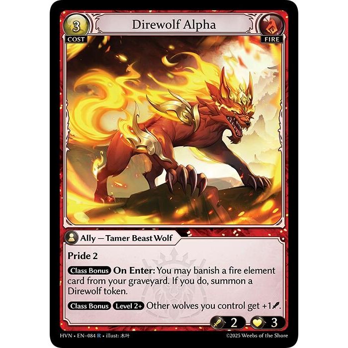 Image for Direwolf Alpha (084) (HVN) - Grand Archive TCG