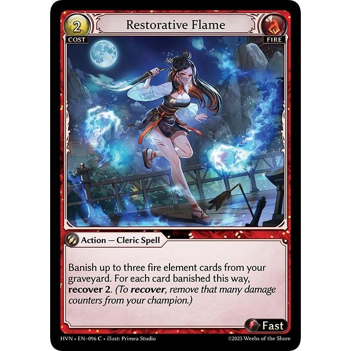 Image for Restorative Flame (096) (HVN) - Grand Archive TCG