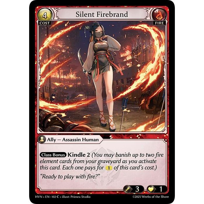 Image for Silent Firebrand (102) (HVN) - Grand Archive TCG