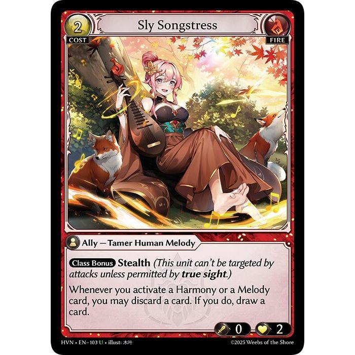 Image for Sly Songstress (103) (HVN) - Grand Archive TCG