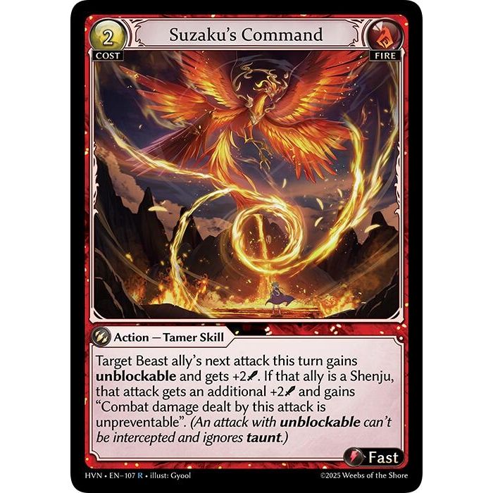 Image for Suzaku's Command (107) (HVN) - Grand Archive TCG