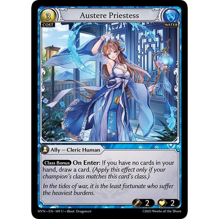Image for Austere Priestess (109) (HVN) - Grand Archive TCG