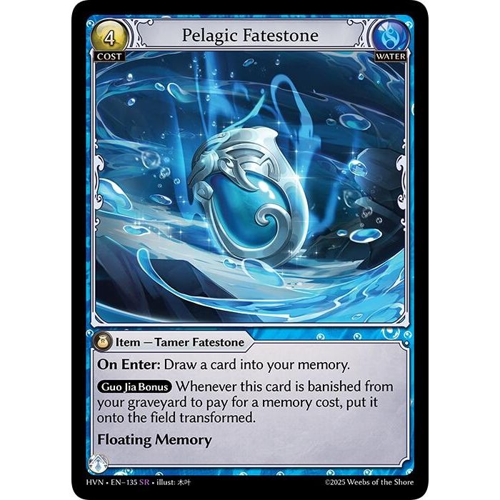 Image for Pelagic Fatestone // Slick Torrentrider (135) (HVN) - Grand Archive TCG