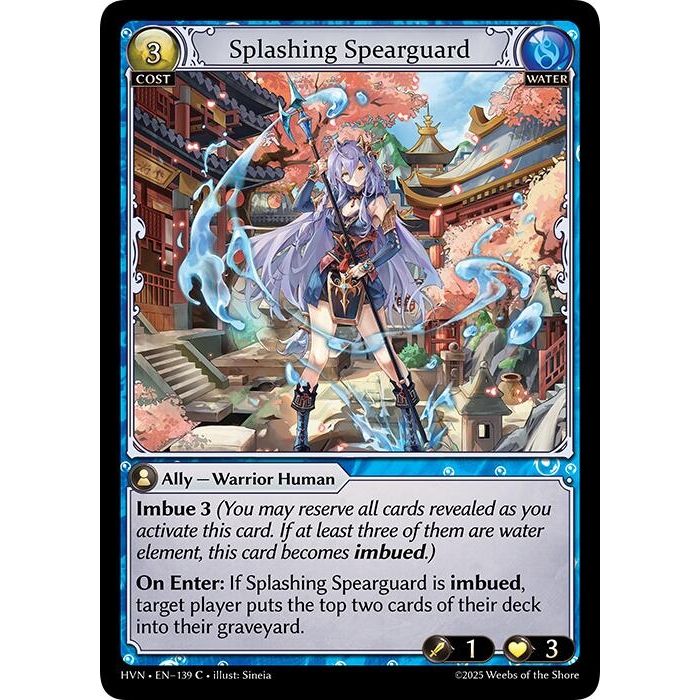 Image for Splashing Spearguard (139) (HVN) - Grand Archive TCG