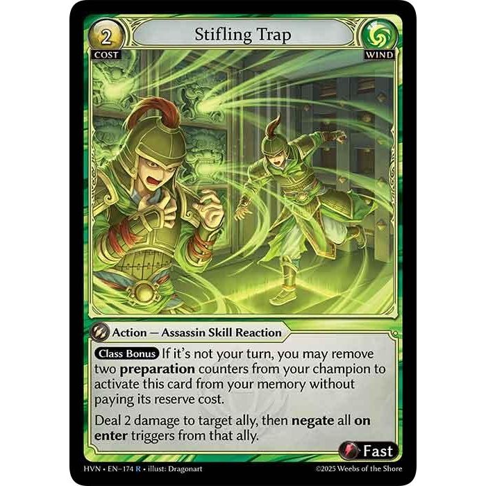 Image for Stifling Trap (174) (HVN) - Grand Archive TCG