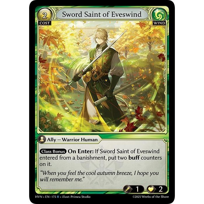 Image for Sword Saint of Eveswind (175) (HVN) - Grand Archive TCG