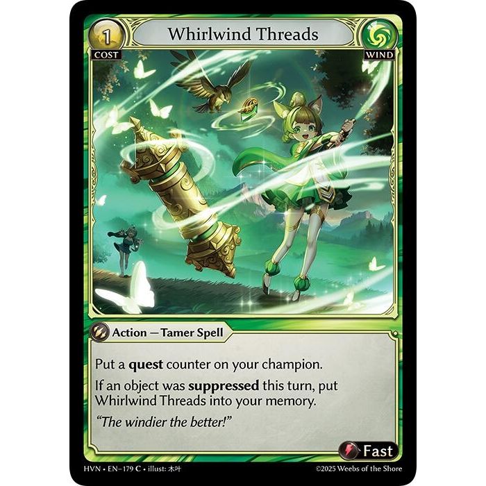 Image for Whirlwind Threads (179) (HVN) - Grand Archive TCG