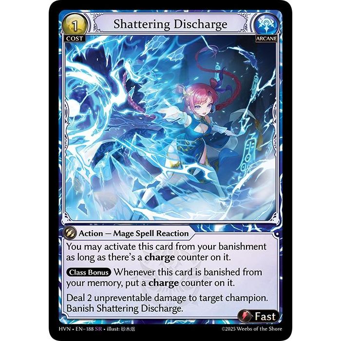 Image for Shattering Discharge (188) (HVN) - Grand Archive TCG