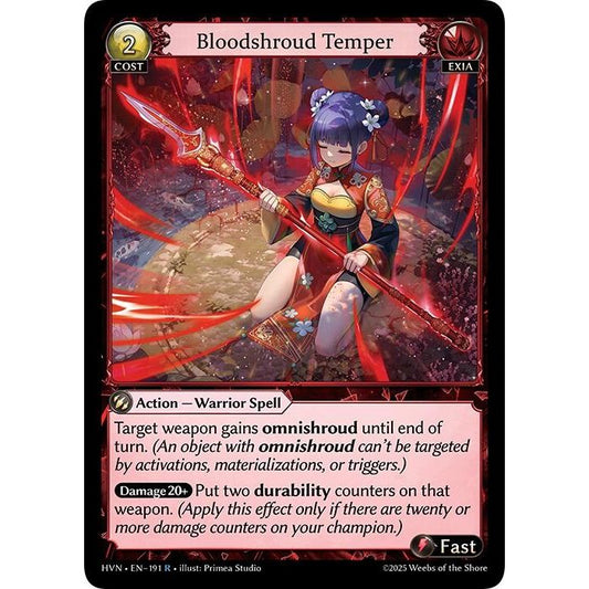 Image for Bloodshroud Temper (191) (HVN) - Grand Archive TCG