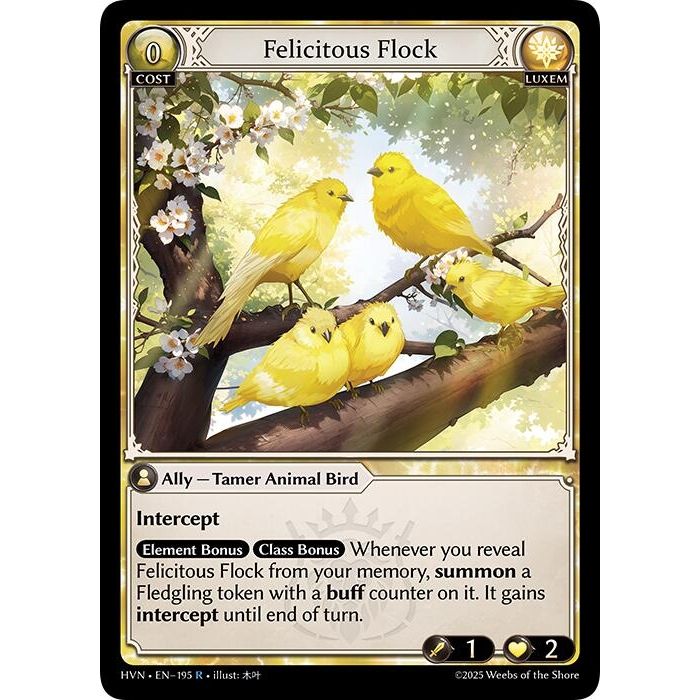 Image for Felicitous Flock (195) (HVN) - Grand Archive TCG