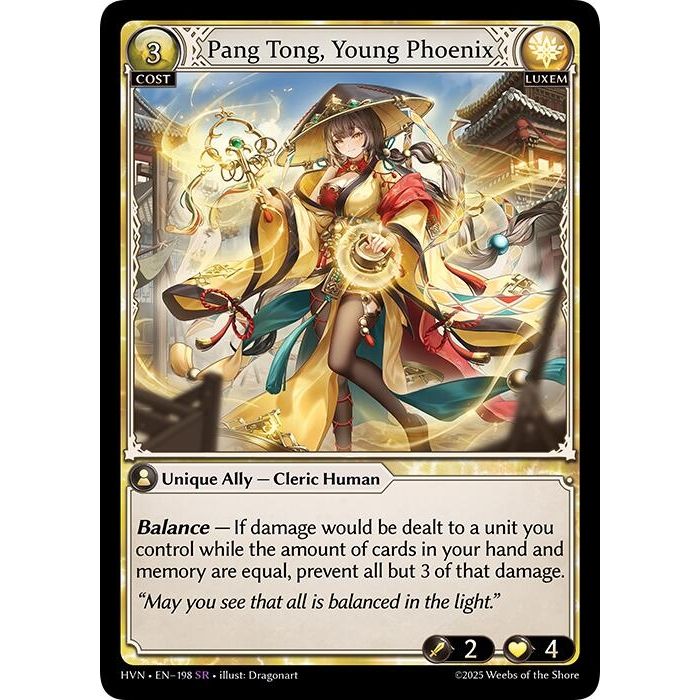 Image for Pang Tong, Young Phoenix (198) (HVN) - Grand Archive TCG