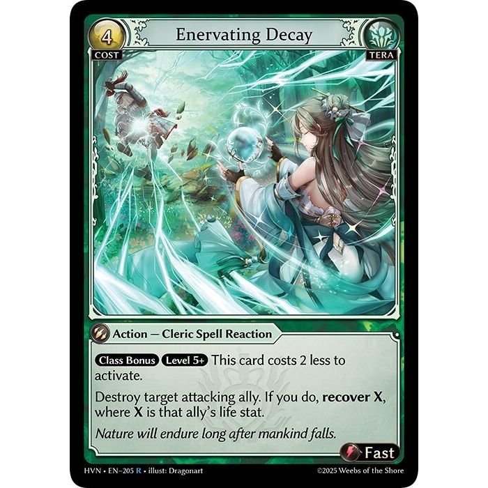 Image for Enervating Decay (205) (HVN) - Grand Archive TCG