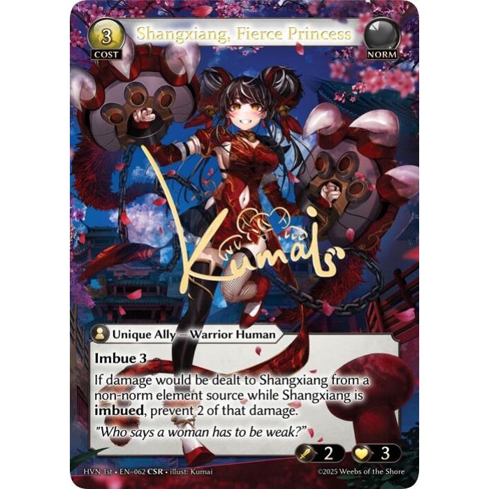 Image for Shangxiang, Fierce Princess (CSR) (062) (HVN) - Grand Archive TCG