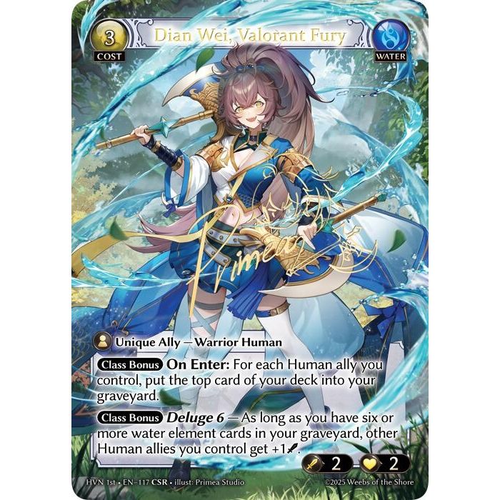 Image for Dian Wei, Valorant Fury (CSR) (117) (HVN) - Grand Archive TCG