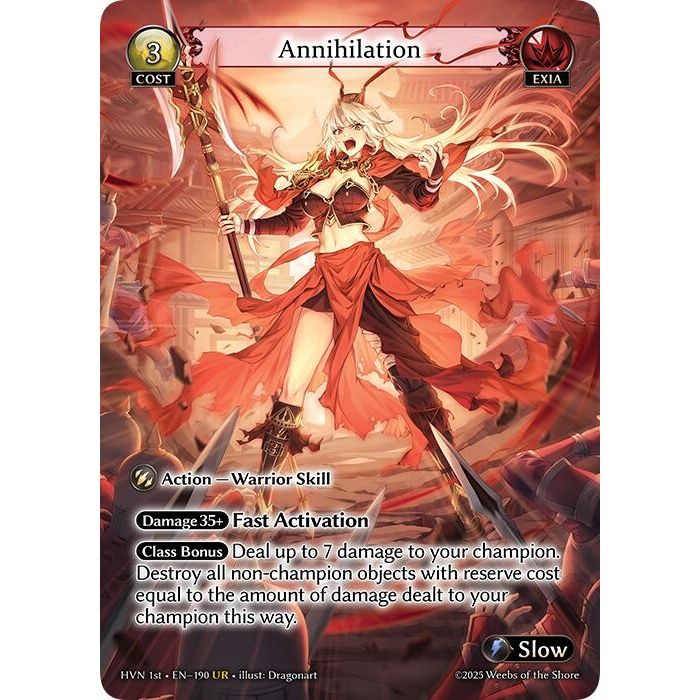 Image for Annihilation (190) (HVN) - Grand Archive TCG