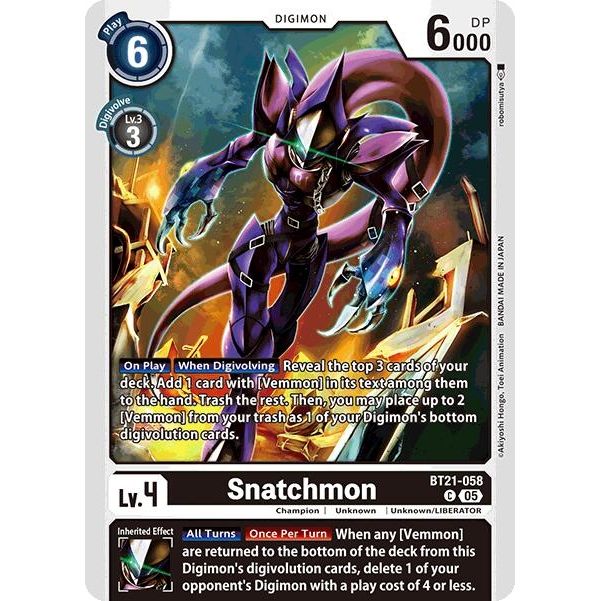 Image for Snatchmon (BT21-058 C) (BT21) - Digimon Card Game