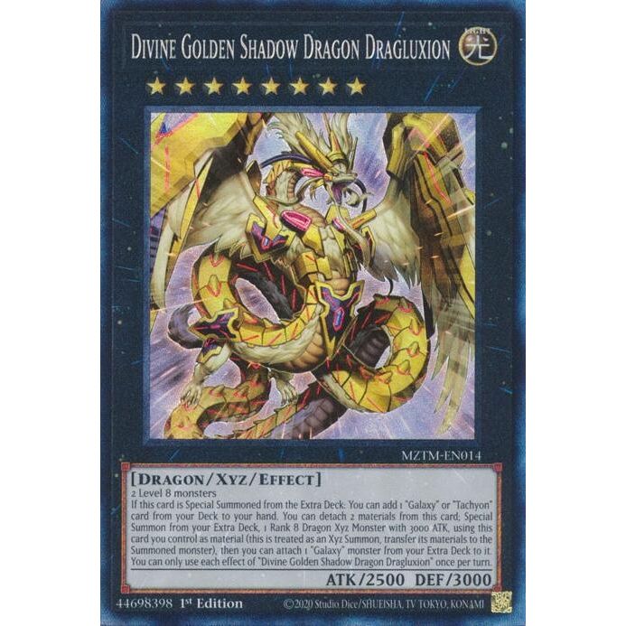 Image for Divine Golden Shadow Dragon Dragluxion (CR) (MZTM-EN014) (MZTM) - YuGiOh