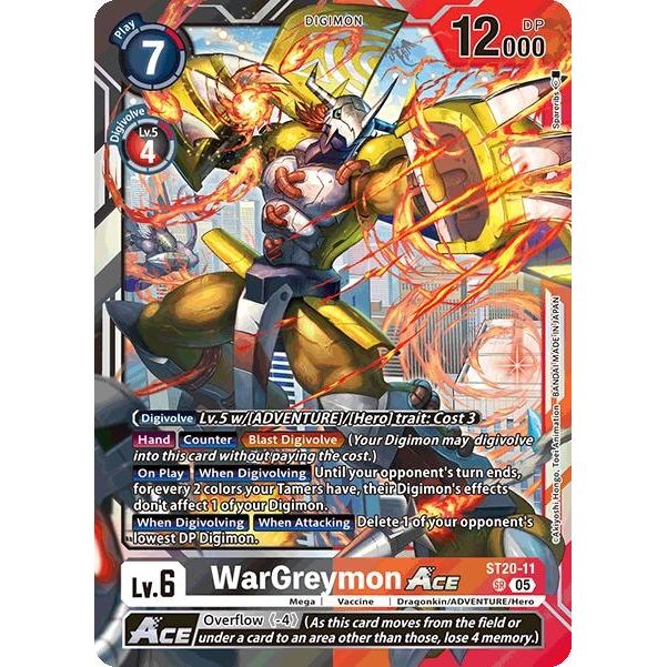 Image for WarGreymon ACE (ST20-11 SR) (ST-20) - Digimon Card Game