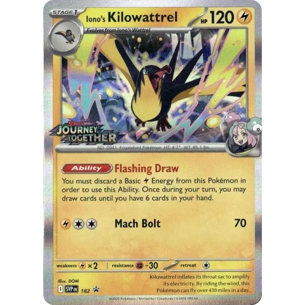 Image for Iono's Kilowattrel - 182 (Prerelease) (182) (SVP) - Pokemon