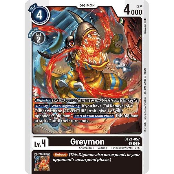 Image for Greymon (BT21-057 U) (BT21) - Digimon Card Game