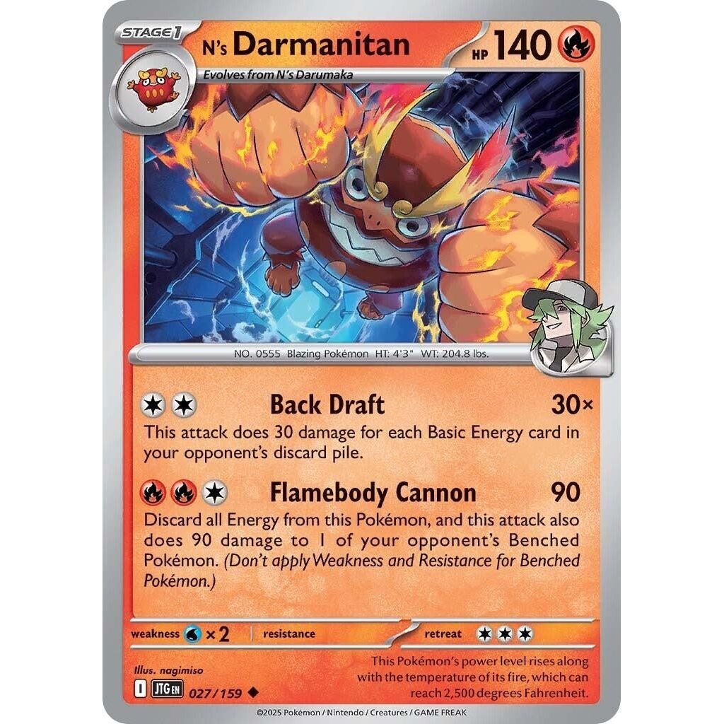 Image for N's Darmanitan (027/159) (JTG) - Pokemon