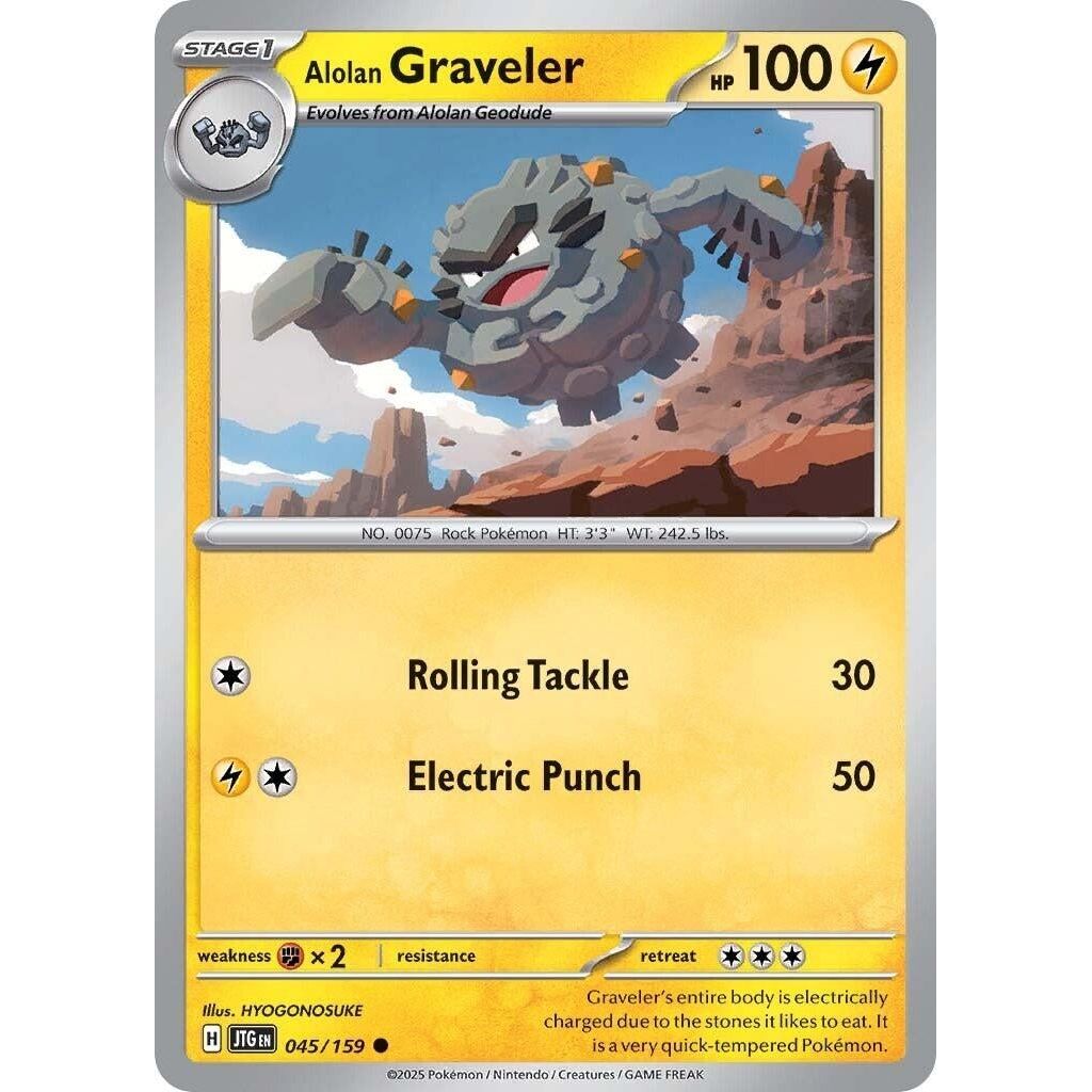 Image for Alolan Graveler (045/159) (JTG) - Pokemon
