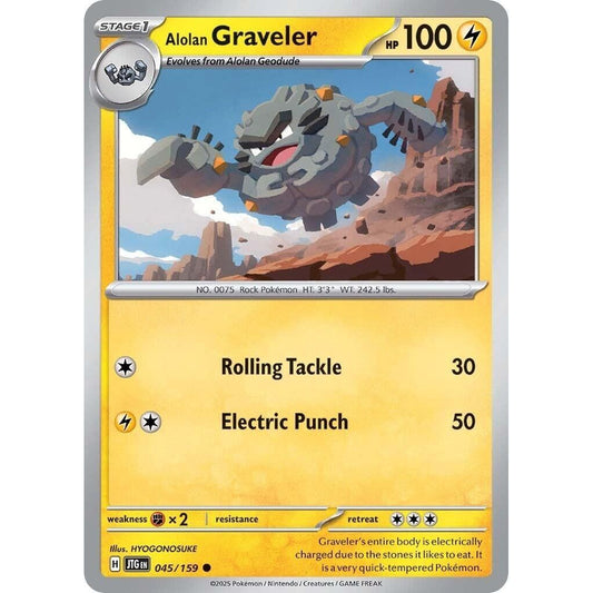 Image for Alolan Graveler (045/159) (JTG) - Pokemon
