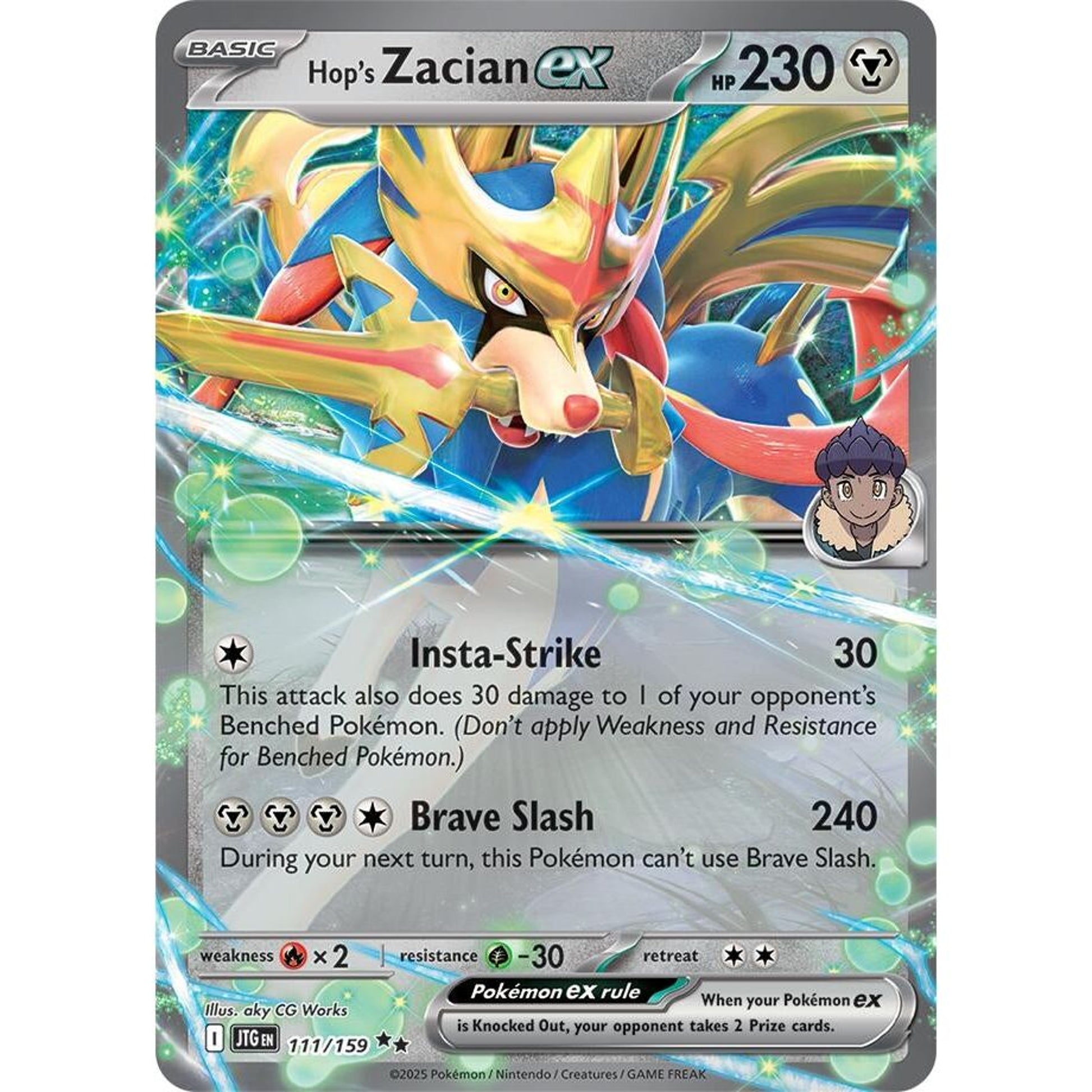 Image for Hop's Zacian ex (111/159) (JTG) - Pokemon