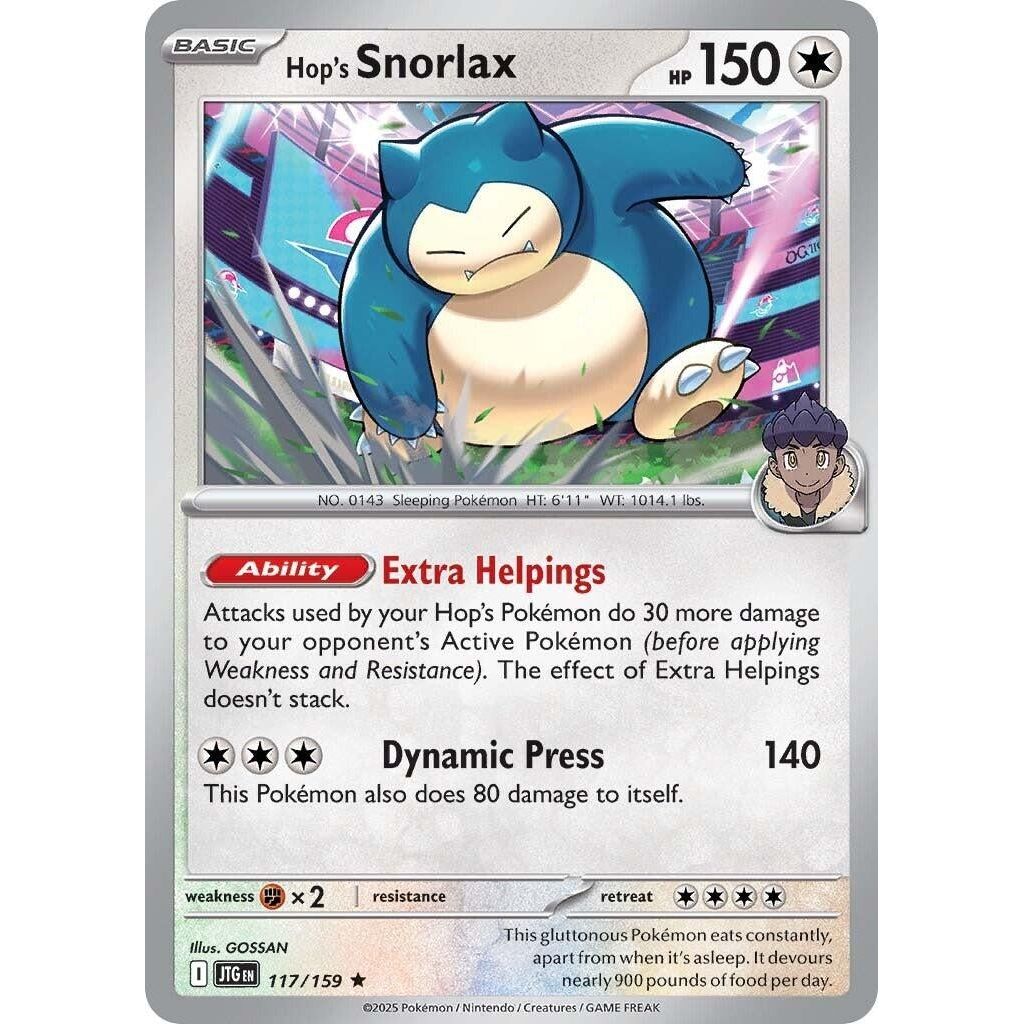 Image for Hop's Snorlax (117/159) (JTG) - Pokemon