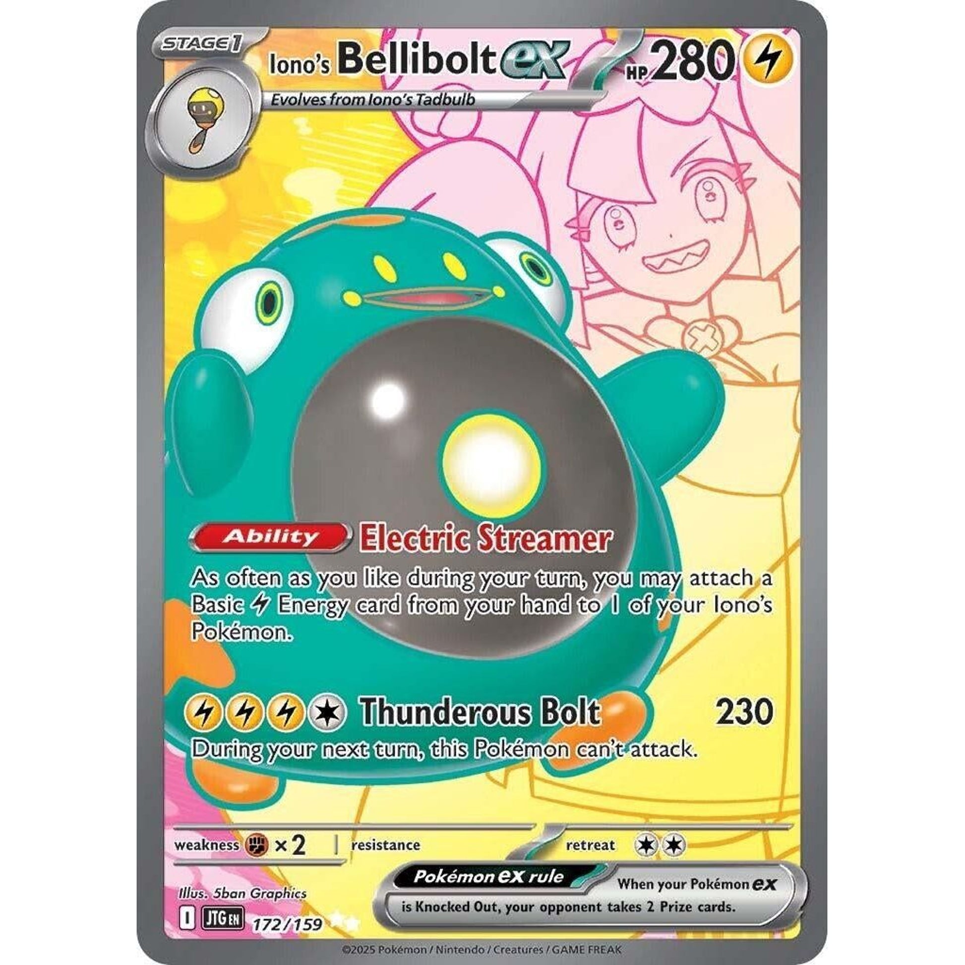 Image for Iono's Bellibolt ex (172/159) (JTG) - Pokemon