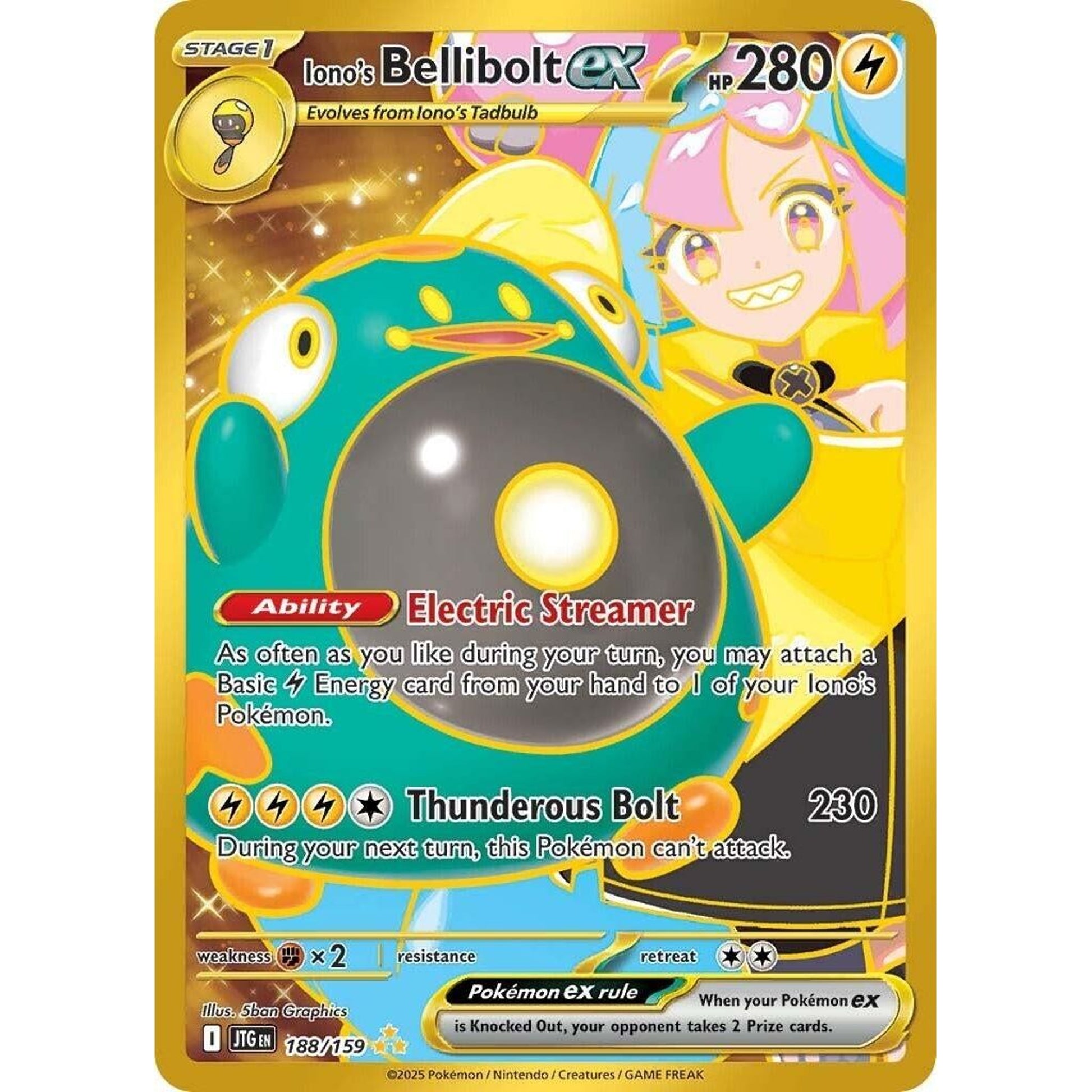 Image for Iono's Bellibolt ex (188/159) (JTG) - Pokemon
