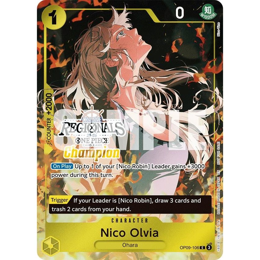 Image for Nico Olvia (Regional Champion Card Set 2025 Vol.1) (OP09-106) (OP-PR) - One Piece Card Game